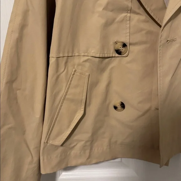 Zara Cropped Trench Coat - Picture 4 of 5